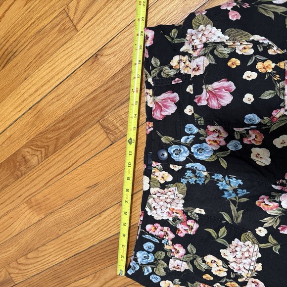 Anthropologie Maeve The Colette Crop Wide Leg Floral Black Pants Size 22W - Picture 8 of 10